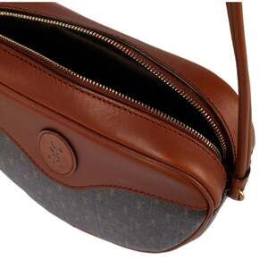 Saint Laurent Coeur Monogram Brown Canvas Leather Small Crossbody